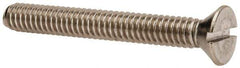 Value Collection - 1/4-20 UNC, 2" OAL Slotted Drive Machine Screw - Flat Head, Grade 316 Stainless Steel, Uncoated, Without Washer - Eagle Tool & Supply