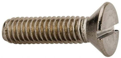Value Collection - 5/16-18 UNC, 1-1/4" OAL Slotted Drive Machine Screw - Flat Head, Grade 316 Stainless Steel, Uncoated, Without Washer - Eagle Tool & Supply