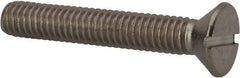Value Collection - 5/16-18 UNC, 2" OAL Slotted Drive Machine Screw - Flat Head, Grade 316 Stainless Steel, Uncoated, Without Washer - Eagle Tool & Supply