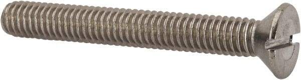 Value Collection - 5/16-18 UNC, 2-1/2" OAL Slotted Drive Machine Screw - Flat Head, Grade 316 Stainless Steel, Uncoated, Without Washer - Eagle Tool & Supply
