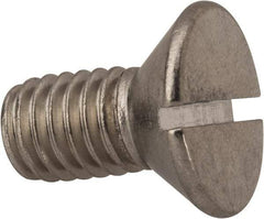 Value Collection - 3/8-16 UNC, 3/4" OAL Slotted Drive Machine Screw - Flat Head, Grade 316 Stainless Steel, Uncoated, Without Washer - Eagle Tool & Supply