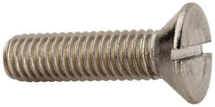 Value Collection - 3/8-16 UNC, 1-1/2" OAL Slotted Drive Machine Screw - Flat Head, Grade 316 Stainless Steel, Uncoated, Without Washer - Eagle Tool & Supply