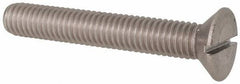 Value Collection - 3/8-16 UNC, 2-1/2" OAL Slotted Drive Machine Screw - Flat Head, Grade 316 Stainless Steel, Uncoated, Without Washer - Eagle Tool & Supply