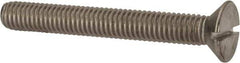 Value Collection - 3/8-16 UNC, 3" OAL Slotted Drive Machine Screw - Flat Head, Grade 316 Stainless Steel, Uncoated, Without Washer - Eagle Tool & Supply