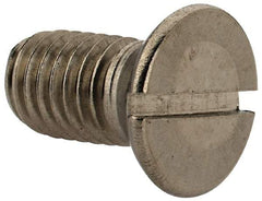 Value Collection - 1/2-13 UNC, 1" OAL Slotted Drive Machine Screw - Flat Head, Grade 316 Stainless Steel, Uncoated, Without Washer - Eagle Tool & Supply