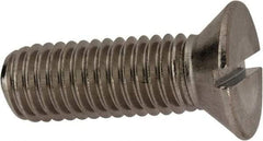 Value Collection - 1/2-13 UNC, 1-1/2" OAL Slotted Drive Machine Screw - Flat Head, Grade 316 Stainless Steel, Uncoated, Without Washer - Eagle Tool & Supply