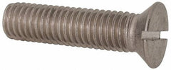 Value Collection - 1/2-13 UNC, 2" OAL Slotted Drive Machine Screw - Flat Head, Grade 316 Stainless Steel, Uncoated, Without Washer - Eagle Tool & Supply