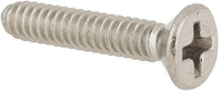 Value Collection - #6-32 UNC, 3/4" OAL Phillips Drive Machine Screw - Flat Head, Grade 316 Stainless Steel, Uncoated, Without Washer - Eagle Tool & Supply