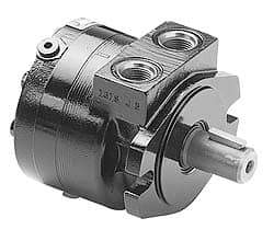 Parker - SAE Thread, 7/8-14" Port Size, 740 Max RPM, Bi Rotational, SAE A Mount Hydraulic Motor - 2,500 Max psi, 5.4 Cu In Displacement, 180°F Max - Eagle Tool & Supply