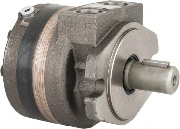 Parker - SAE Thread, 7/8-14" Port Size, 858 Max RPM, Bi Rotational, SAE A Mount Hydraulic Motor - 2,500 Max psi, 3.6 Cu In Displacement, 180°F Max - Eagle Tool & Supply