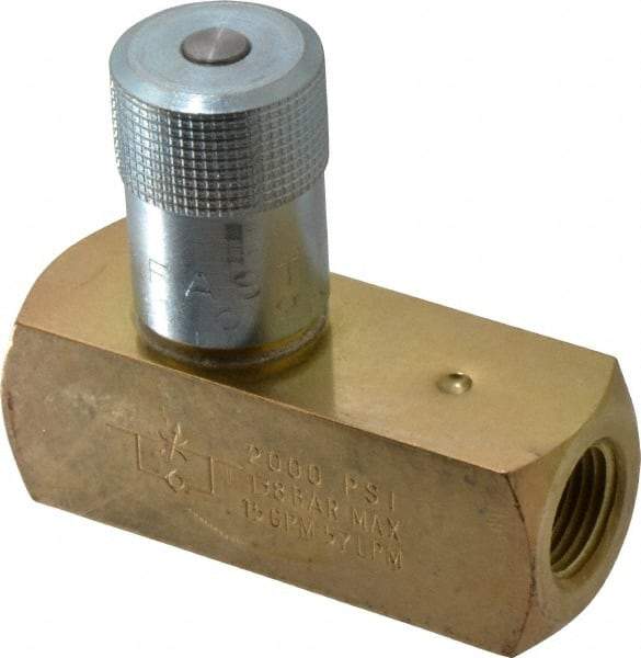 Parker - 15 GPM 1/2 Inlet Brass Hydraulic Control Valve - 1/2-14 Thread - Eagle Tool & Supply