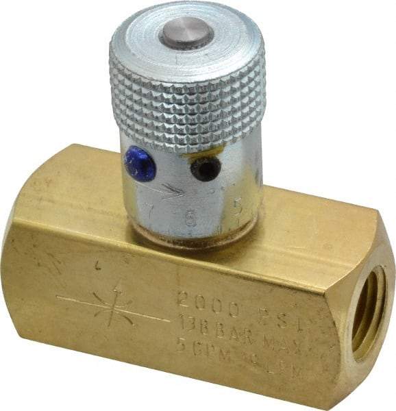 Parker - 5 GPM 1/4 Inlet Brass Hydraulic Control Valve - 1/4-18 Thread - Eagle Tool & Supply