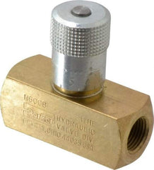 Parker - 8 GPM 3/8 Inlet Brass Hydraulic Control Valve - 3/8-18 Thread - Eagle Tool & Supply