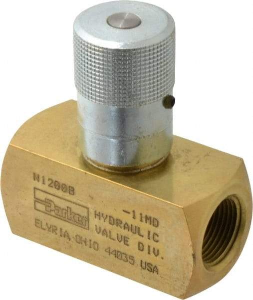 Parker - 25 GPM 3/4 Inlet Brass Hydraulic Control Valve - 3/4-14 Thread - Eagle Tool & Supply