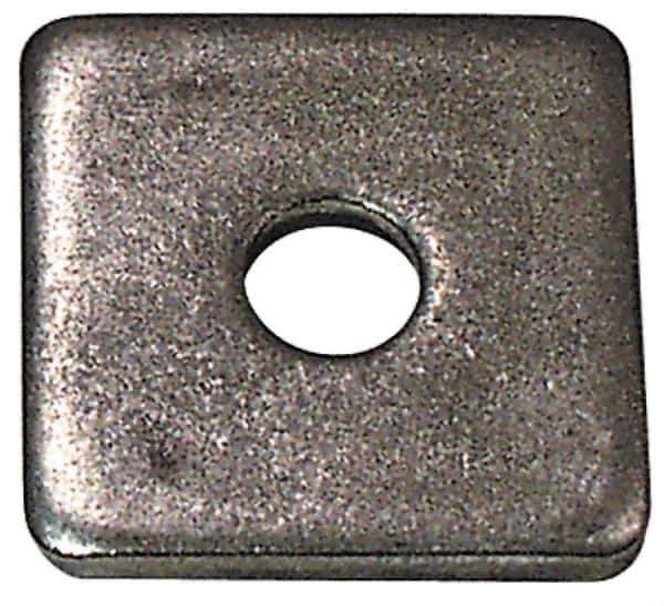 Gibraltar - 3/4" Bolt, 2" Square, Black Oxide Finish, Case Hardened Steel Square Flat Washer - 13/16" ID, 1/4" Thick - Eagle Tool & Supply