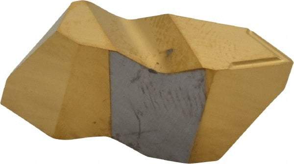 Kennametal - NT4 K Grade KC730, Internal/External Partial Profile 60° Threading Insert - 1.25 to 6.25mm & 4 to 20 TPI Ext Pitch, 20 to 6.25mm & 4 to 12 TPI Int Pitch, Right Hand Insert, TiN Finish, Carbide - Eagle Tool & Supply