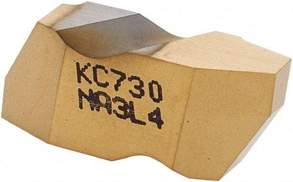 Kennametal - NA3 Grade KC730, Internal/External Acme Threading Insert - 4 TPI Int Pitch, Left Hand Insert, TiN Finish, Carbide - Eagle Tool & Supply
