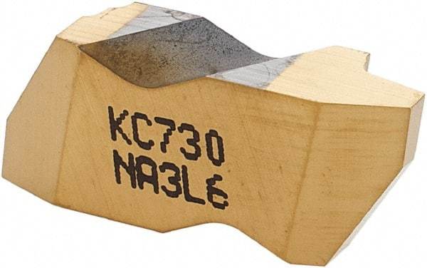 Kennametal - NA3 Grade KC730, Internal/External Acme Threading Insert - 6 TPI Int Pitch, Left Hand Insert, TiN Finish, Carbide - Eagle Tool & Supply