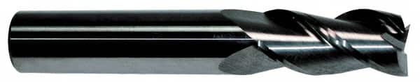Accupro - 9/16", 3" LOC, 9/16" Shank Diam, 6" OAL, 3 Flute, Solid Carbide Square End Mill - Eagle Tool & Supply