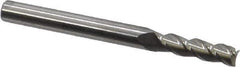 Accupro - 11/64", 5/8" LOC, 3/16" Shank Diam, 2" OAL, 3 Flute, Solid Carbide Square End Mill - Single End, Uncoated, Spiral Flute, 40° Helix, Centercutting, Right Hand Cut, Right Hand Flute - Eagle Tool & Supply
