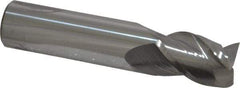 Accupro - 5/8", 7/8" LOC, 5/8" Shank Diam, 3" OAL, 3 Flute, Solid Carbide Square End Mill - Single End, Uncoated, Spiral Flute, 40° Helix, Centercutting, Right Hand Cut, Right Hand Flute - Eagle Tool & Supply