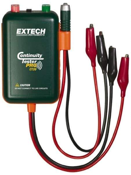 Extech - Circuit Continuity Tester - LED Display, 9V Power Supply - Eagle Tool & Supply