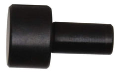 Gibraltar - 15/32" OAL, 1/4" Head Height, 3/8" OD, Low Carbon Steel, Ground, Press Fit Rest Button - Black Oxide Coating, 0.1885" Pin Diam - Eagle Tool & Supply