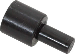 Gibraltar - 19/32" OAL, 3/8" Head Height, 3/8" OD, Low Carbon Steel, Ground, Press Fit Rest Button - Black Oxide Coating, 0.1885" Pin Diam - Eagle Tool & Supply