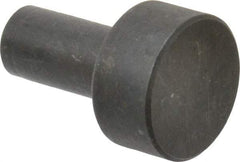 Gibraltar - 23/32" OAL, 1/4" Head Height, 1/2" OD, Low Carbon Steel, Ground, Press Fit Rest Button - Black Oxide Coating, 1/4" Pin Diam - Eagle Tool & Supply