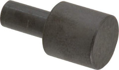 Gibraltar - 31/32" OAL, 1/2" Head Height, 1/2" OD, Low Carbon Steel, Ground, Press Fit Rest Button - Black Oxide Coating, 1/4" Pin Diam - Eagle Tool & Supply