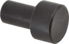 Gibraltar - 27/32" OAL, 3/8" Head Height, 5/8" OD, Low Carbon Steel, Ground, Press Fit Rest Button - Black Oxide Coating, 3/8" Pin Diam - Eagle Tool & Supply
