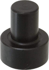 Gibraltar - 1-1/32" OAL, 7/16" Head Height, 7/8" OD, Low Carbon Steel, Ground, Press Fit Rest Button - Black Oxide Coating, 1/2" Pin Diam - Eagle Tool & Supply