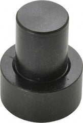 Gibraltar - 1-7/32" OAL, 1/2" Head Height, 1" OD, Low Carbon Steel, Ground, Press Fit Rest Button - Black Oxide Coating, 5/8" Pin Diam - Eagle Tool & Supply