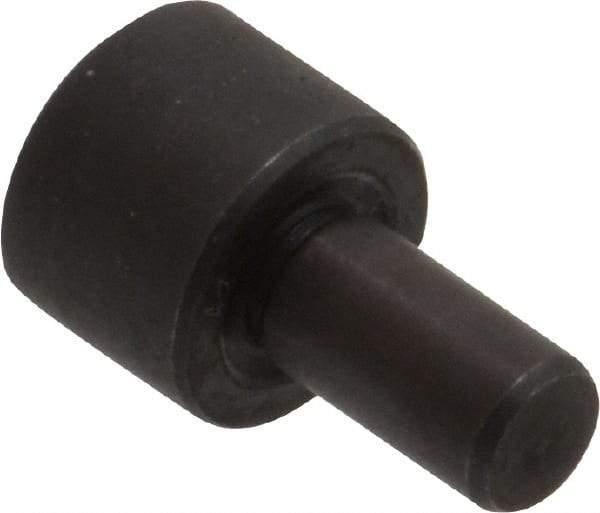 Gibraltar - 27/32" OAL, 3/8" Head Height, 1/2" OD, 52100 Steel, Unground, Press Fit Rest Button - Black Oxide Coating, 1/4" Pin Diam - Eagle Tool & Supply