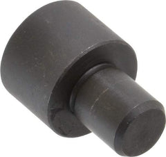 Gibraltar - 1-7/32" OAL, 5/8" Head Height, 7/8" OD, 52100 Steel, Unground, Press Fit Rest Button - Black Oxide Coating, 1/2" Pin Diam - Eagle Tool & Supply