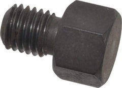 Gibraltar - 9/16" OAL, 1/4" Head Height, Low Carbon Steel, Threaded Rest Button - Black Oxide Coating, 1/4-28 Thread, 3/8" Hex - Eagle Tool & Supply