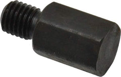 Gibraltar - 13/16" OAL, 1/2" Head Height, Low Carbon Steel, Threaded Rest Button - Black Oxide Coating, 1/4-28 Thread, 3/8" Hex - Eagle Tool & Supply
