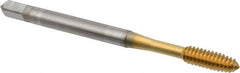 OSG - #6-40 UNF H3 Thread Limit Modified Bottoming Thread Forming Tap - Cobalt, TiN Finish, 2" OAL, 11/16" Thread Length, Right Hand Thread, Series HY-PRO NRT - Eagle Tool & Supply