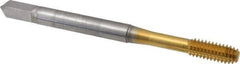 OSG - #8-32 UNC H4 Thread Limit Modified Bottoming Thread Forming Tap - Cobalt, TiN Finish, 2-1/8" OAL, 3/4" Thread Length, Right Hand Thread, Series HY-PRO NRT - Eagle Tool & Supply