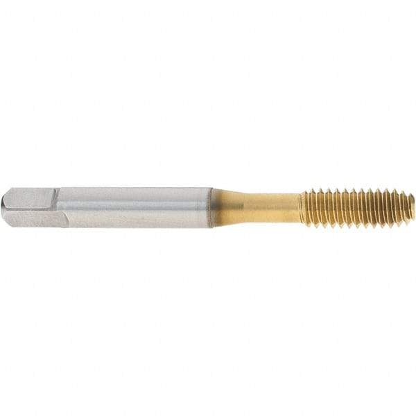 OSG - 1/4-20 UNC H3 Thread Limit Modified Bottoming Thread Forming Tap - Cobalt, TiN Finish, 2-1/2" OAL, 1" Thread Length, Right Hand Thread, Series HY-PRO NRT - Eagle Tool & Supply