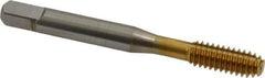 OSG - 1/4-20 UNC H5 Thread Limit Modified Bottoming Thread Forming Tap - Cobalt, TiN Finish, 2-1/2" OAL, 1" Thread Length, Right Hand Thread, Series HY-PRO NRT - Eagle Tool & Supply