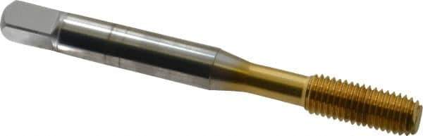 OSG - 1/4-28 UNF H5 Thread Limit Modified Bottoming Thread Forming Tap - Cobalt, TiN Finish, 2-1/2" OAL, 1" Thread Length, Right Hand Thread, Series HY-PRO NRT - Eagle Tool & Supply