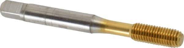 OSG - 1/4-28 UNF H10 Thread Limit Modified Bottoming Thread Forming Tap - Cobalt, TiN Finish, 2-1/2" OAL, 1" Thread Length, Right Hand Thread, Series HY-PRO NRT - Eagle Tool & Supply