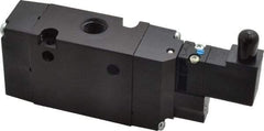 Parker - 1/4", 3-Way Body Ported Stacking Solenoid Valve - 24 VDC, 1.4 CV Rate, Air Return, 2.4" High x 5.29" Long - Eagle Tool & Supply