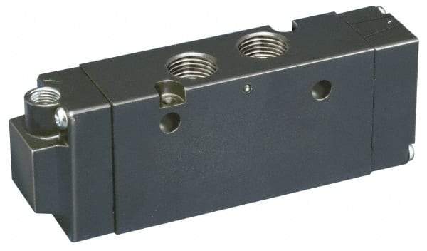 Parker - 4-Way Body Ported Stacking Solenoid Valve - 7 CV Rate, 8.62" Long - Eagle Tool & Supply