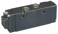 Parker - 4-Way Body Ported Stacking Solenoid Valve - 7 CV Rate, 8.62" Long - Eagle Tool & Supply