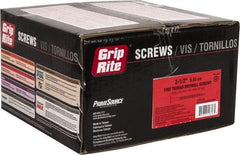 Value Collection - #8, 2-1/2" OAL, Phillips Drive Bugle Head, Steel Drywall Screws - Black Phosphate Finish, Grade 1018 - Eagle Tool & Supply