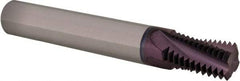 Iscar - NPT, 1/2" Cutting Diam, 4 Flute, Solid Carbide Helical Flute Thread Mill - External Thread, 0.8" LOC, 3-1/2" OAL, 1/2" Shank Diam - Eagle Tool & Supply