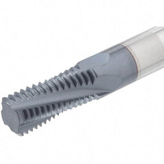 Iscar - UN, 0.28" Cutting Diam, 3 Flute, Solid Carbide Helical Flute Thread Mill - External Thread, 0.8" LOC, 2-1/2" OAL - Eagle Tool & Supply