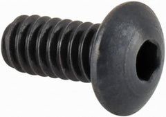 Camcar - #2-56 UNC Hex Socket Drive, Button Screw - Alloy Steel, Black Oxide Finish, Fully Threaded, 3/16" Length Under Head - Eagle Tool & Supply